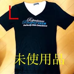 半袖トップスシャツ メンズ　Ｌサイズブラックのサムネイル