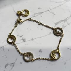 極美品✨FENDI エフイズフェンディ ブレスレット ゴールド ライン