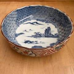 有田焼 竹斎窯 山水画 大鉢 盛鉢 - メルカリ