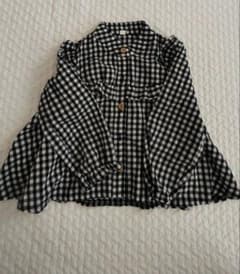キッズ 長袖ブラウス 100cm ギンガムチェックのサムネイル