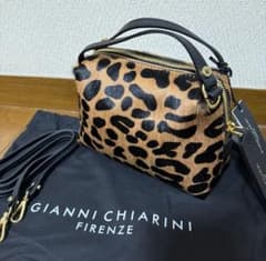 【新品未使用】GIANNI CHIARINI アリファ S バッグ レオパードのサムネイル