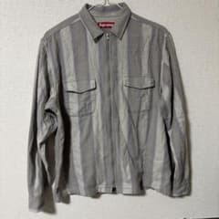Supreme Stripe Flannel Zip Up Shirt 23AW