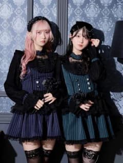 NOEMIE Gothic Choker Lace-Up Yoke Set