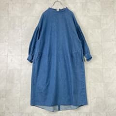 BEARDSLEY デニム スタンドカラー シャーリング袖 ワンピース BEARDSLEY デニム スタンドカラー シャーリング袖 ワンピース - メルカリ