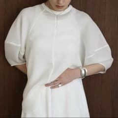 美品】CLANE MESH FORM SLEEVE BLOUSE サイズ1 白 - メルカリ