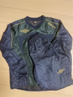 UMBRO アンブロ　プルオーバー　ナイロンジャケット　中綿　緑紺　上下セットのサムネイル