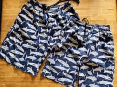 ケンドーン　ショートパンツ　短パン　サメ柄　シャーク　親子セット　Ｍ　12
