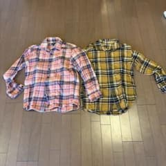 UNIQLO チェック柄ネルシャツ 2点セット Sのサムネイル