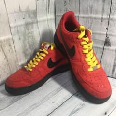 NIKE エアフォース1 赤 希少ペイズリー柄 スウェードのサムネイル