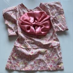 XL ピンク　花柄　犬服のサムネイル