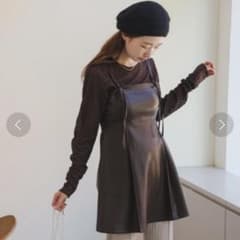kastane フェイクレザーベアミニワンピースのサムネイル