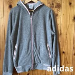 adidas アディダス ジップアップパーカー グレー サイズMのサムネイル