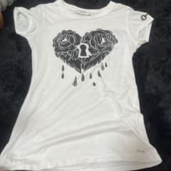 DIESEL Tシャツ ホワイト ハート ローズプリントのサムネイル