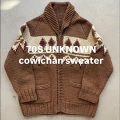 70S UNKNOWN cowichan sweater カウチン - メルカリ