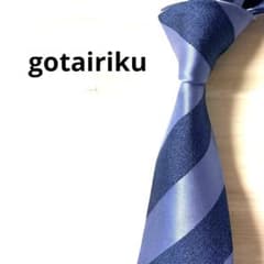 五大陸　gotairiku ネクタイ　ストライプ　ネイビー系　パープル