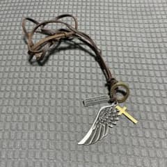 フェザー クロス レザーネックレスのサムネイル