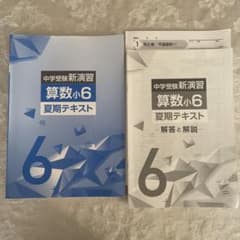 美品★中学受験新演習 算数小6 夏期テキストのサムネイル