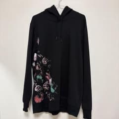 H&M フローラルプリント パーカー ブラックのサムネイル