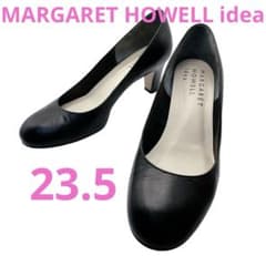 MARGARET HOWELL idea レザーパンプス ブラック 23.5cmのサムネイル