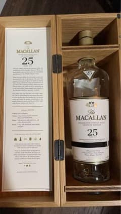 The Macallan 25年 空瓶 木箱付き - メルカリ