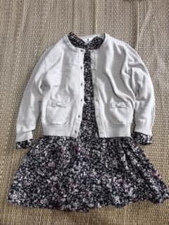 any FAM 花柄ワンピース ユニクロ カーディガン セットのサムネイル