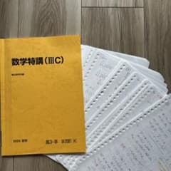 駿台高3卒数学特講(IIIC) 2024 夏期 松永光雄先生の板書ノート付き