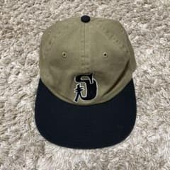 Stussy カーキ黒キャップのサムネイル