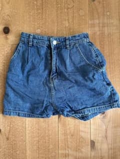 デニムブルー ハーフパンツ ゴム入りウエスト