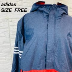 adidas ナイロンジャケット フード付き バイカラーアディダス