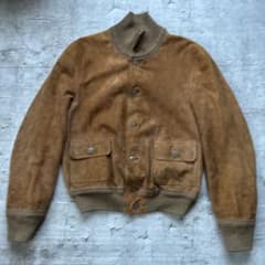 Vintage 80s ユーロ レザージャケット スエードジャケット 52 - メルカリ
