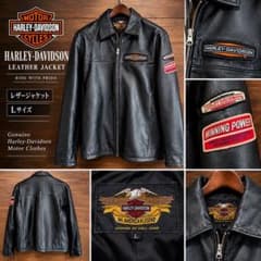 肉厚　馬革　ハーレーダビッドソン　L　シングルライダースジャケット ハーレーダビッドソン 馬革 ホースハイド シングルライダース