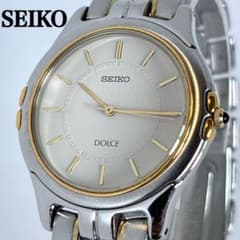 稼働 新品電池】90年代 セイコー ドルチェ ドレスウォッチ 薄型 レトロ