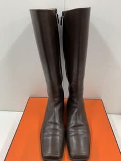 【値下】★HERMES★エルメス ロングブーツ(Dブラウン38)パリで購入のサムネイル