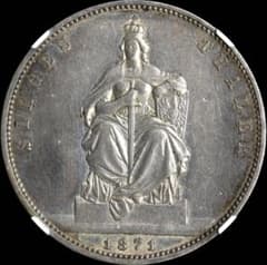 NGC AU D ドイツ 1871-A ターラー銀貨 普仏戦争勝利 - メルカリ