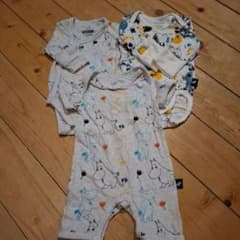 【美品】reima ムーミン ベビー ロンパース 3枚セット　新生児