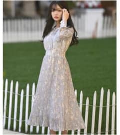 トッコ　フラワープリントタック×プリーツワンピース【cemolies　セモリス】のサムネイル