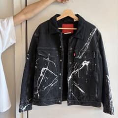 Levi's Premium ペイント加工 ボア デニムジャケットのサムネイル