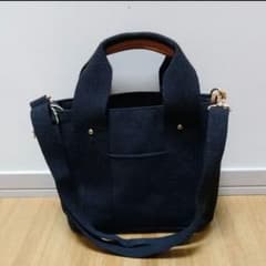最終価格　キャンバス地 2way トートバッグ ブラック