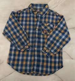 長袖チェックシャツ 青と黄色のサムネイル
