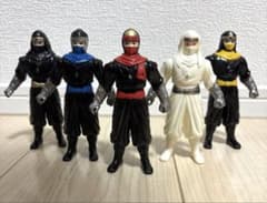 忍者戦隊カクレンジャー変身前フィギュア 5体セット ⭐︎当時物/激レア⭐︎ 忍者戦隊カクレンジャー変身前 ソフビ5体セット