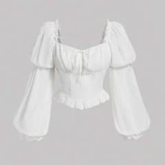 shein 白　ブラウス　長袖のサムネイル