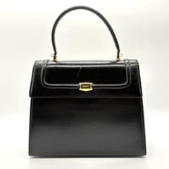BALLY バリー ハンドバッグ ゴールド 自立 レザー ブラック フォーマル 