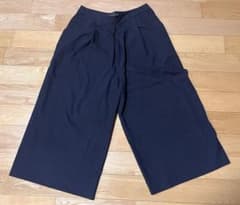 ZARA BASIC ワイドパンツ ネイビー S