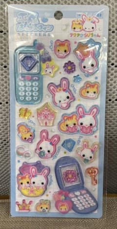 正規品 フワフワらびちゃん 平成はっぴーフォン シールのサムネイル