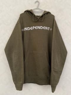 INDEPENDENT パーカー XLサイズ程度 オリーブ カーキ 90s