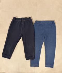 無印良品90西松屋95ベビーパンツ 2点セットのサムネイル