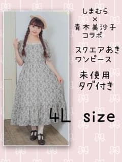 【新品未使用】 4L 青木美沙子　ダマスク柄　ワンピース　白黒2色セット 青木美沙子 ダマスク総柄スクエアワンピース 4L【新品未使用】 - メルカリ