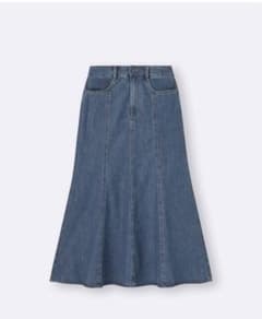 GU ライトデニムフレアマキシスカート　67BLUE Mサイズのサムネイル
