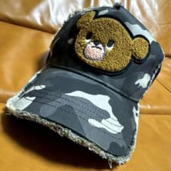 激レア 武藤敬司 武藤ベアー キャップ カモフラ 迷彩 さがら刺繍