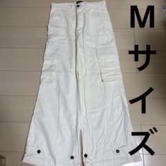 CLEL M-47 タイプ ミリタリー フレア カーゴ パンツ　ホワイト系　Mのサムネイル